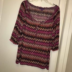 Gorgeous Beverly Drive Blouse Sz1X